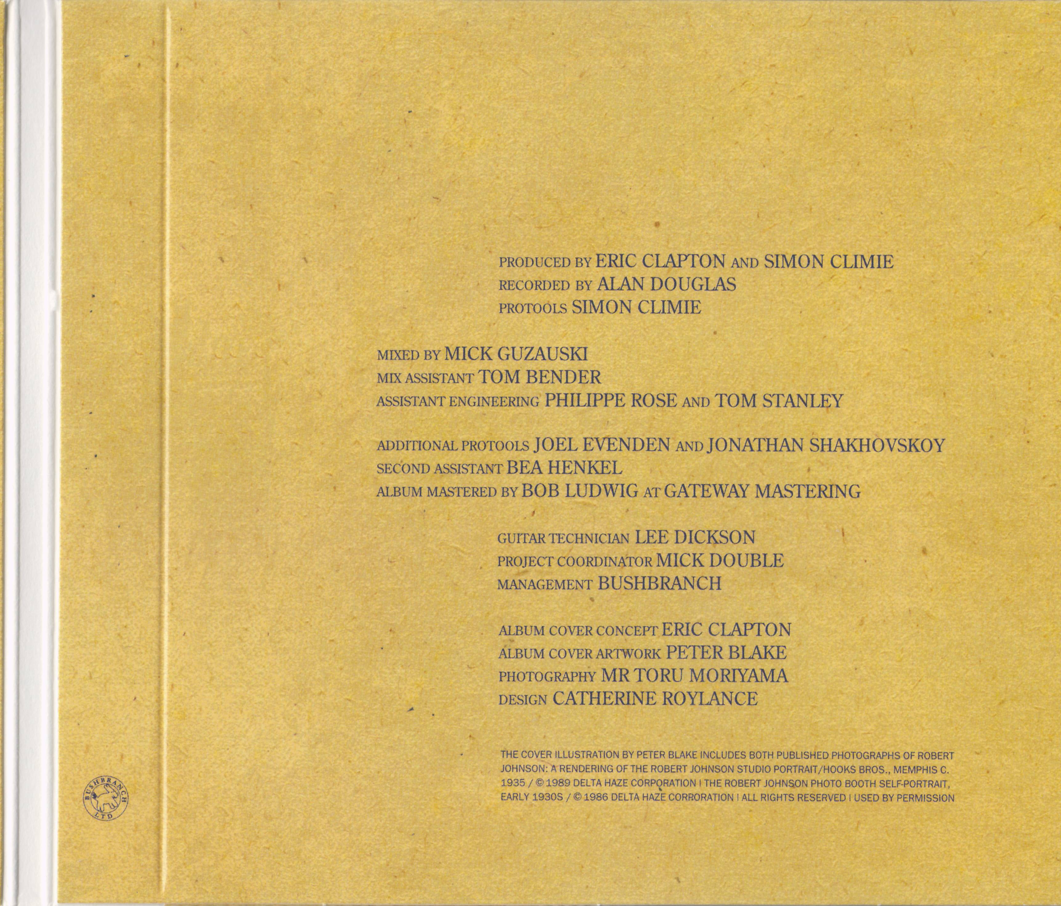 Eric Clapton Me And Mr Johnson : Back